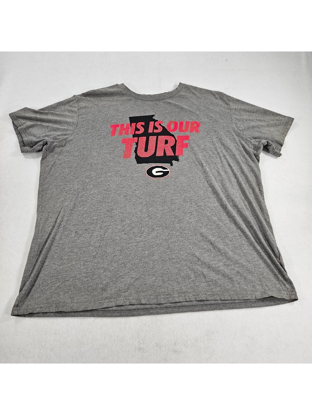 Georgia Bulldogs This Is Our Turf T Shirt Mens 2XL Gray NCAA Fan Graphic Tee
